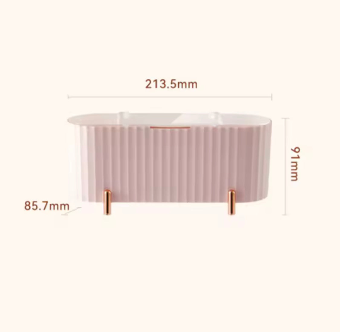 Desktop Cotton Swabs Storage Case, Cosmetic Storage Box With Lid, Beauty Blender Storage Organizer, Makeup Cotton Wipes Organizer