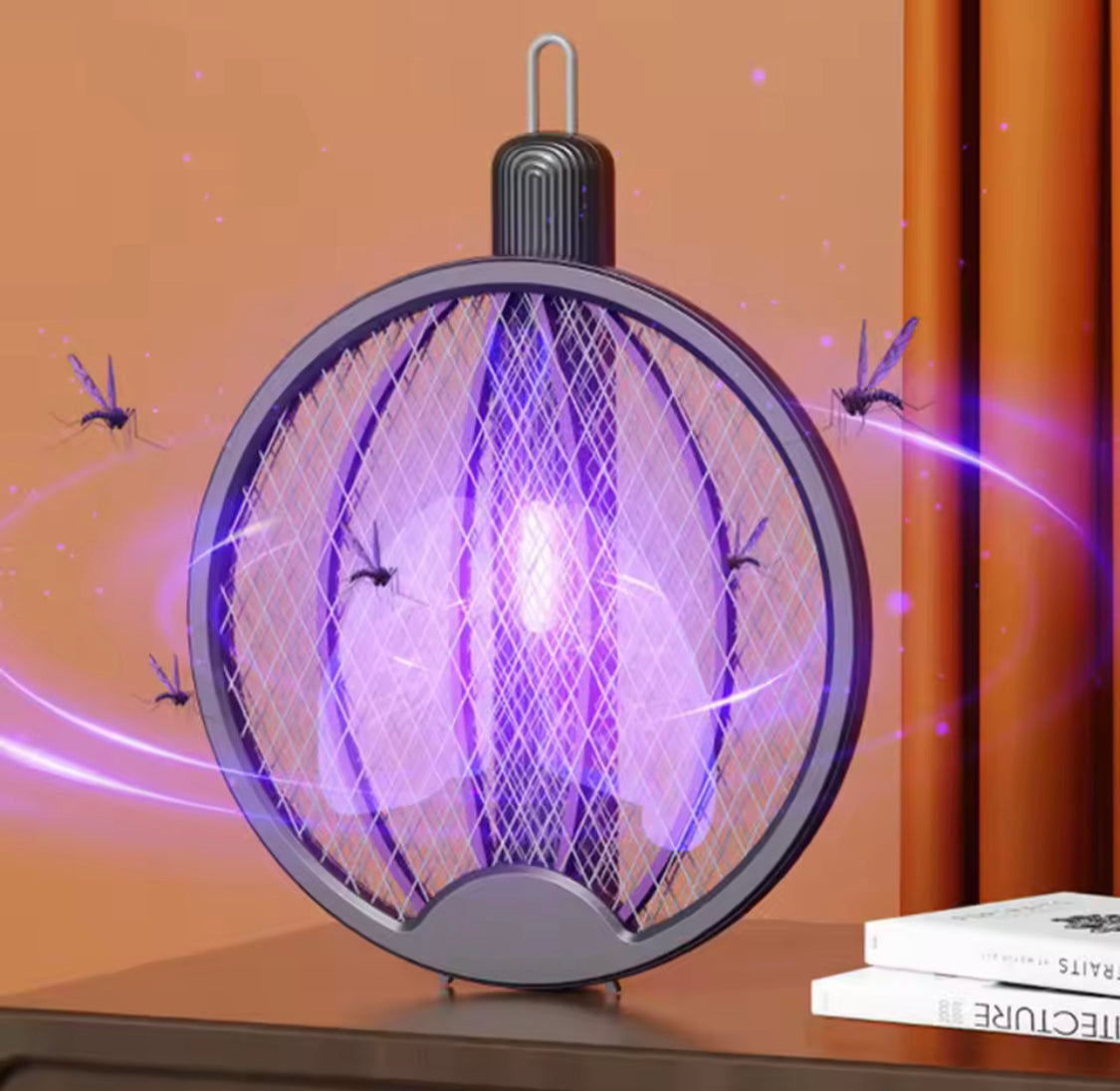 3 In 1 Foldable Electric Mosquito Swatter, Rechargeable Mosquito Killer Racket, Anti Mosquito Fly Trap, Home Bug Insect Racket, Electric Fly Swatter For Home and Outdoor