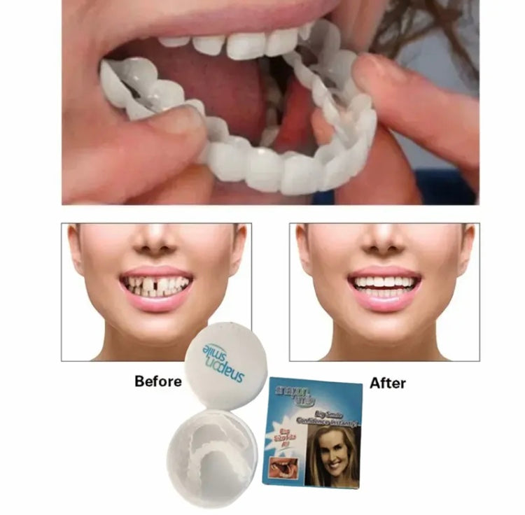 Veneers Fit Teeth Whitening, Fake Tooth Whitening Cover, Silicone Smile Perfect Teeth Upper