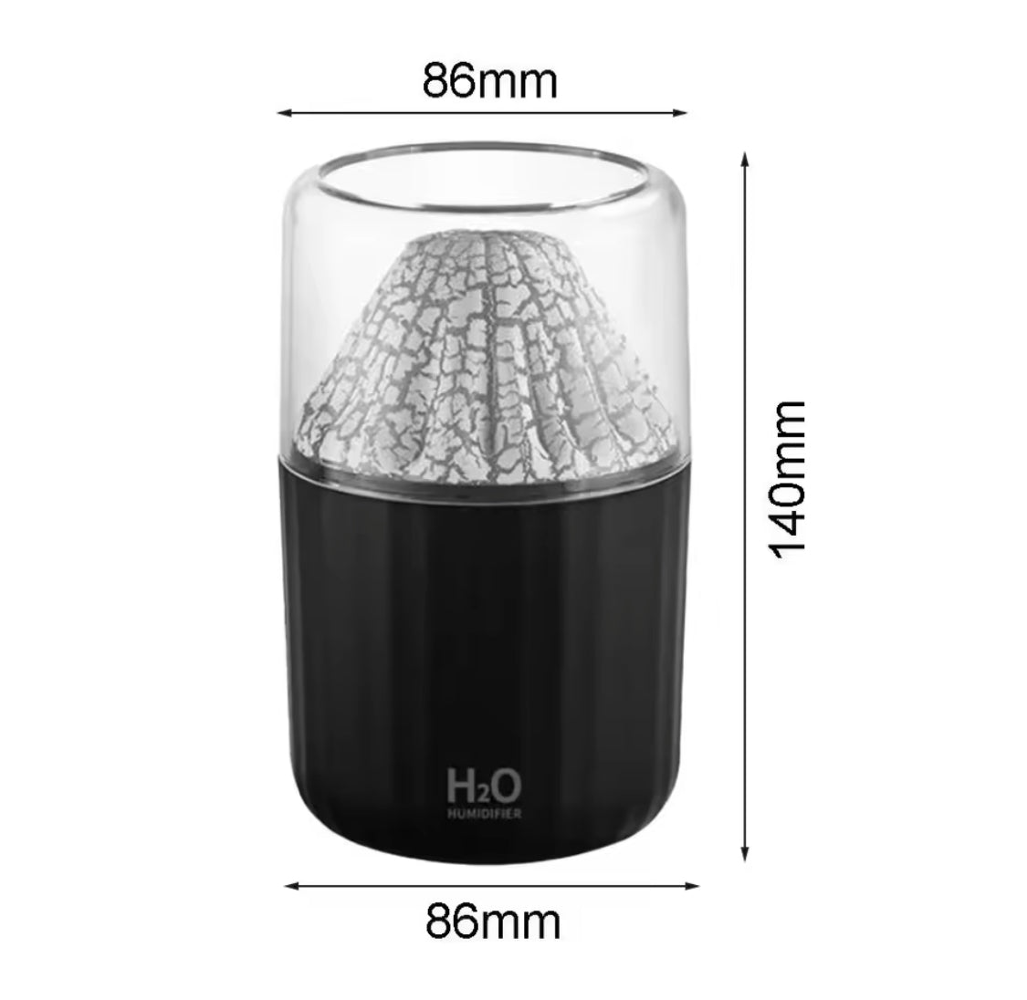 Colourful Volcano Humidifier, Ultrasonic Cold Mist Volcano Humidifier, Home Car Bedroom Table Humidifier