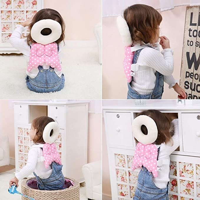 Baby Ring Pillow, Walking Backpack Cushion, Wings Bee Fall Anti Pillow, Newborn Head Back Protector, Baby Toddlers Head Safety Pad, Adjustable Infant Safety Pad for Baby, Baby Back Protection Cushion, Anti-Crash Nursing Cotton Pillow Cushion