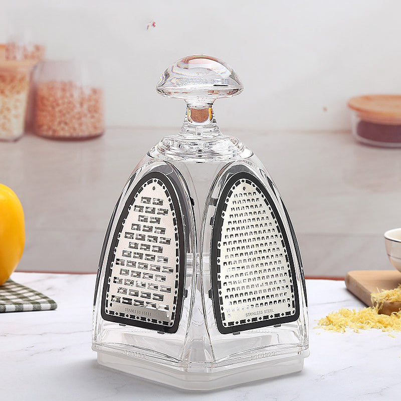 4 In 1 Kitchen Grater with Storage Box, Multi Sided Vegetable And Cheese Grater, All In One Cheese Shredder with Container, Manual Cheese And Vegetable Grater