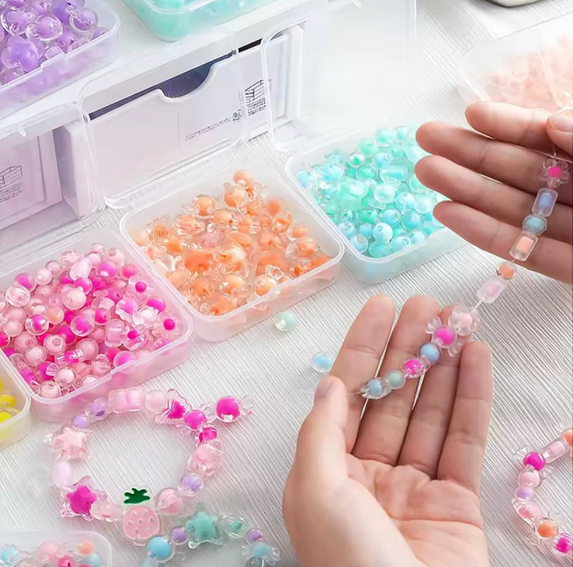Transparent Bead Storage Organizer Box, Multi Compartment Craft Organizer, Mini Bead Collection Organizer