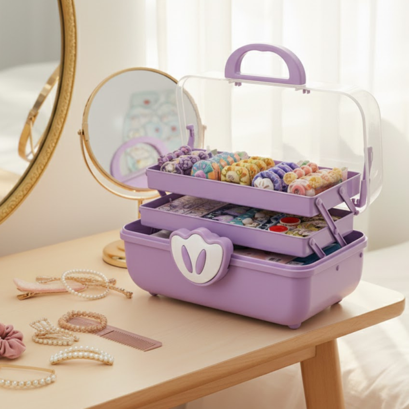 Cute Hair Accessories Organizer, Multilayer Jewelry And Makeup Organizer, Cute Vanity Organizer For Girls