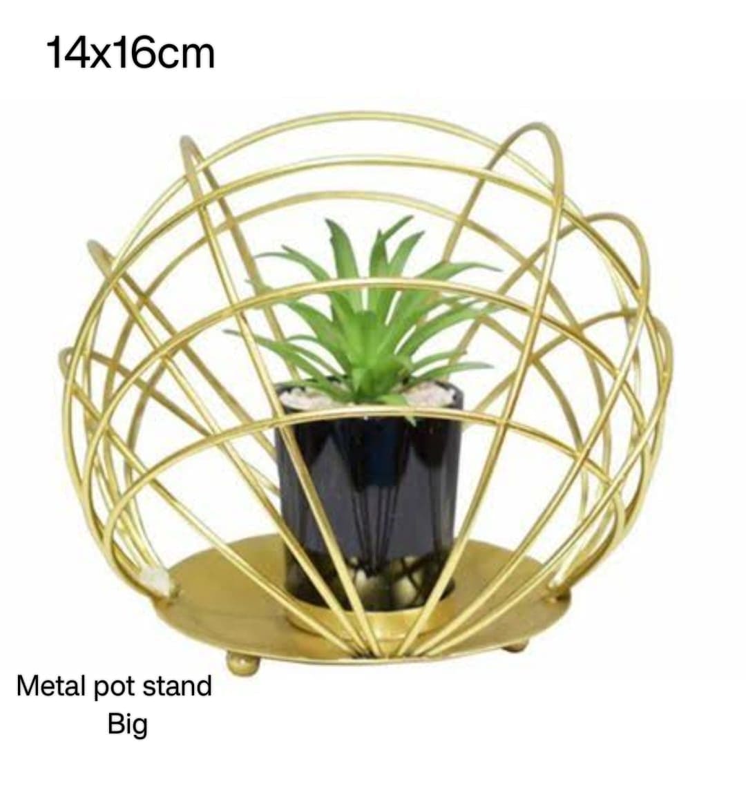 Cactus Metal Pot Stand, Home Miniature Ornament, Iron Exquisite Home Decor, Decorative Metal Cactus