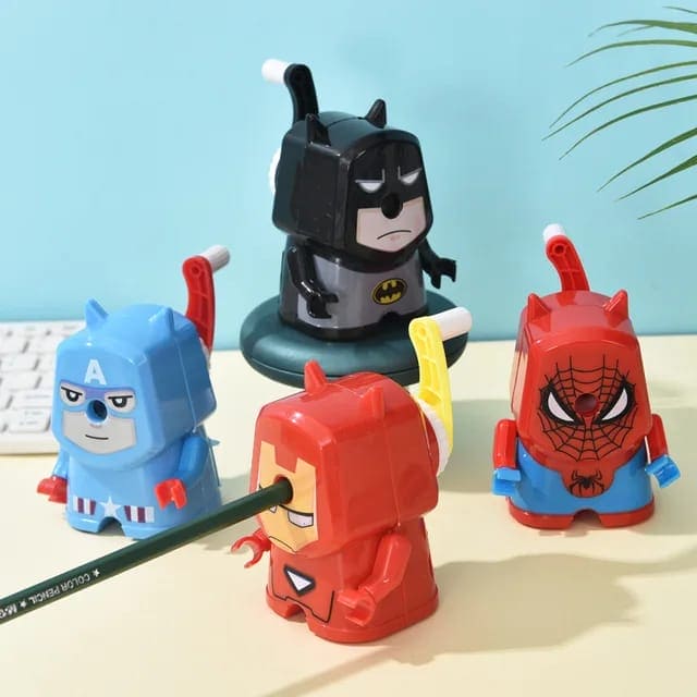 Fashion Super Hero Cartoon Pencil Sharpener, Marvel Series Styling Pencil Sharpener, Kids Creative Pencil Sharpener, Manual Pen Sharpener, Student Kids School Supplies