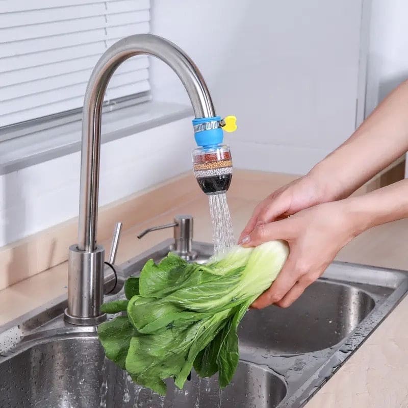 Water Purifier Tap, Water Filter Nozzle, Household Kitchen Home Carbon Faucet, Multi Layer Fine Faucet Filter, 6 Layer Faucet Filter, Universal Kitchen Faucet Water Tap Heads, Anti Spill Water Saving Water Filter for Kitchen Home Bathroom