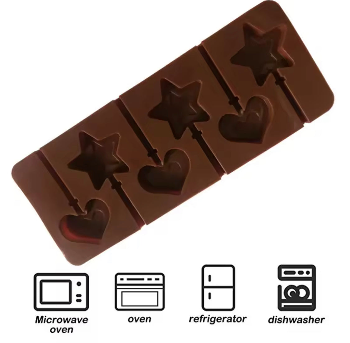 Silicone Lollipops Mold, Chocolate Candy Stick Mold, Reusable Ice Lolly Mold, Cute Silicone Jelly Ice Mold