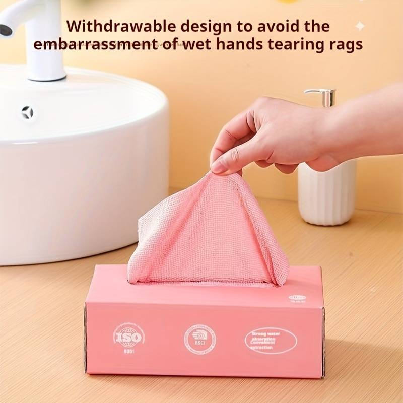 Set Of 20 Reusable Dishwashing Towel, Dish Cloths Box, Detachable Magic Cloth, Ultra Fine Fiber Cloth, Kitchen Absorbent Towel, Multipurpose Dish Wiping Rags, Magic Cleaning Towels for Kitchen