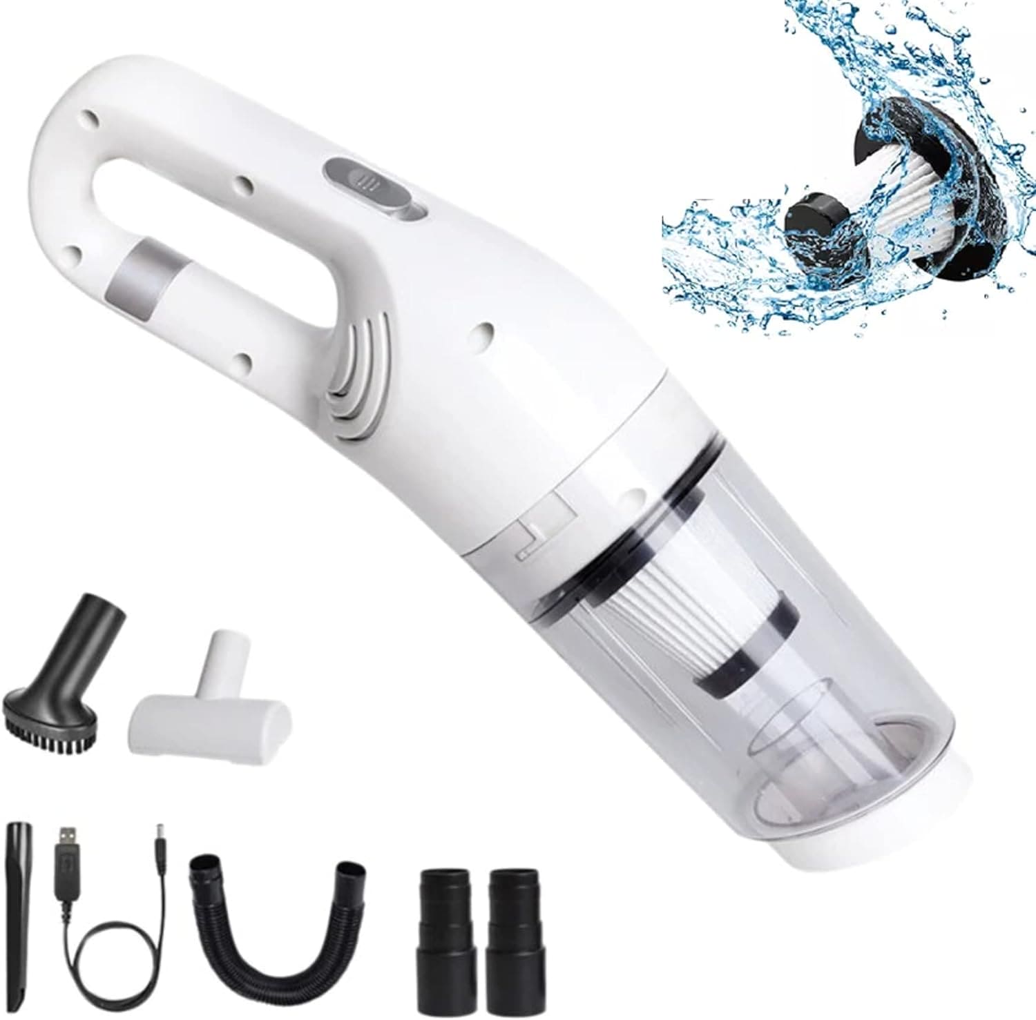 Dolphin Cordless Vacuum Cleaner, Multipurpose Handheld Vacuum Cleaner, Wireless Car Vacuum Cleaner, Auto Vacuum for Home & Car & Pet, Handheld Chargeable Auto Vacuum, Power, All Round Cleaning Handheld Vacuum, Sweeper Mopping