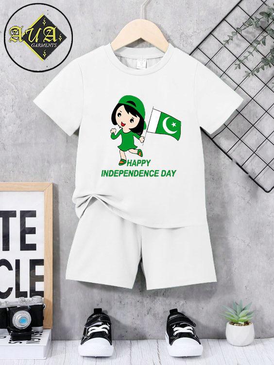 Baba & Baby 14 August Kids Suit, Happy Independence Day Dress For Kids, Childern Celebration Track Suit