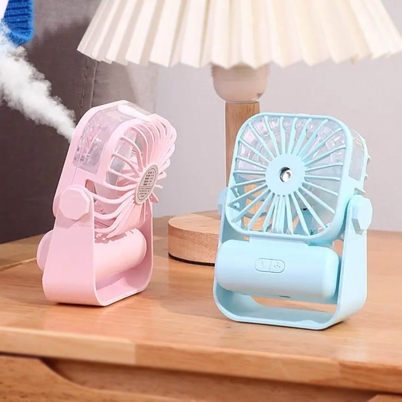 Rechargeable USB Desk Spray Fan, Water Spray Mist Table Fan,Portable M ...