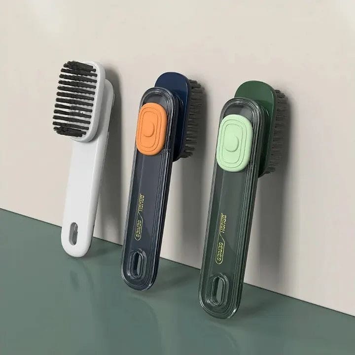 New Liquid Shoe Brush, Shoe Brushes With Liquid Dispenser, Multifunctional Soft Bristled Clothes Board Brush C, Household Laundry Cleaning Brush, Automatic Liquid Discharge Shoes Brush, Long Handle Laundry Clothes Brush Tool