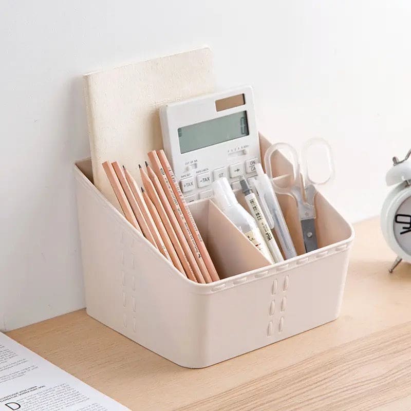 Desktop Sundries Storage Box, 3 Compartment Tableware Organizer, Multifunctional Plastic Storage Container, Drawer Home Office Organizer, Kitchen Bathroom Storage Box