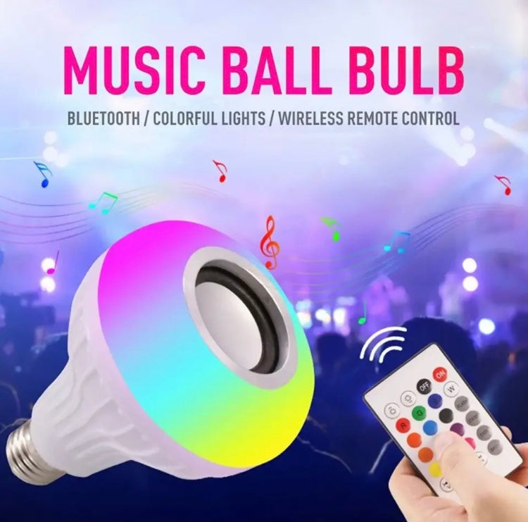 New Multi Colour Bluetooth Socket Bulb, Led Remote Control Blub, Colourful Music Bulb For Home party