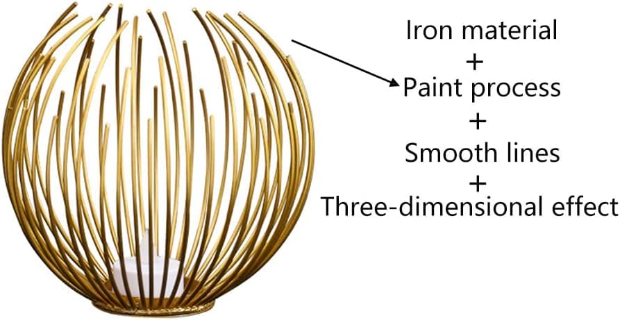 Geometric Metal Candle Holder, Gold Lantern Metal Candlestick, Nordic Home Decor Wrought Iron Candle Holder, Metal Crafts Modern Desktop Candle Holder, Metal Candlestick Wedding Bedroom Table Decoration