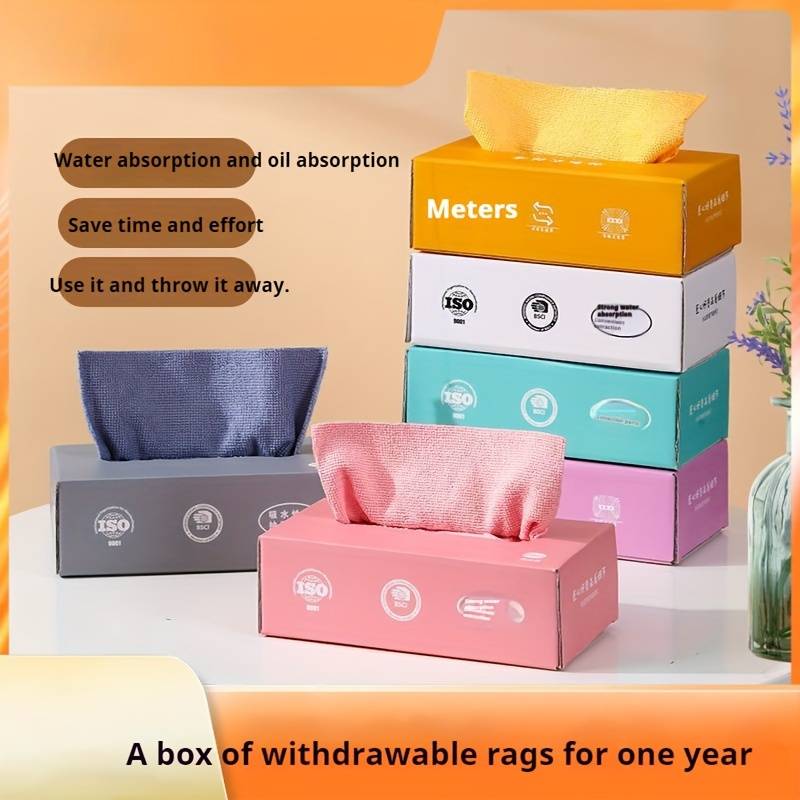 Set Of 20 Reusable Dishwashing Towel, Dish Cloths Box, Detachable Magic Cloth, Ultra Fine Fiber Cloth, Kitchen Absorbent Towel, Multipurpose Dish Wiping Rags, Magic Cleaning Towels for Kitchen