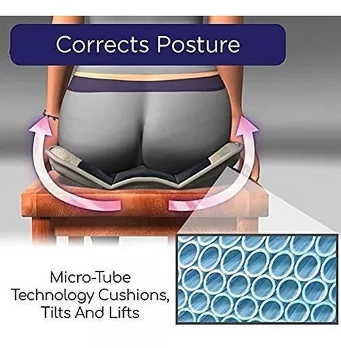 Pure Posture Seat Cushion, Massage Seat Cushion, Comfort Foam Tailbone Pillow, Car Seat Pad, Memory Foam Seat Cushion For Relaxation, Back Pain Relief Pillow, Hemorrhoid Tailbone Cushion, Posture Seat Pads for Office Wheelchair Kitchen Car