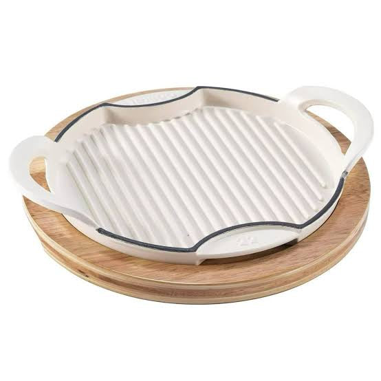 Ceramic Steak Grill Platter, Heat Resistant Ceramic Serving Plate, Ceramic BBQ Serving Tray, BBQ Sizzle Serving Tray, Sizzling Steak Platter