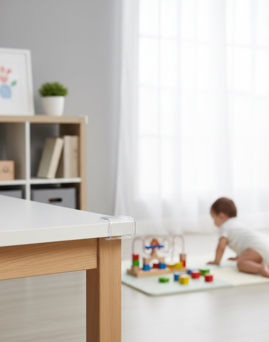 Set of 4 Baby Silicone Table Corner Protector, Furniture Edge Corner Protector, Anti Collision Guards