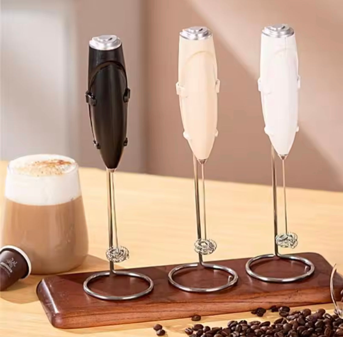 Handheld Battery Powered Coffee Beater, Portable Wireless Blender, Milk Frother Mixer, Kitchen Cooking Tool