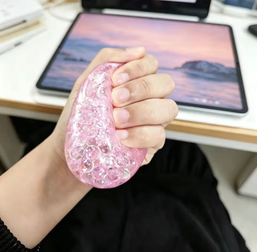 Mini Glitter Dumpling Squishy Ball,       Soft Glitter Squishy Ball for Kids Kawaii Glitter Squishy Stress Ball, Soft Sensory Fidget Toy, Cute Glitter Gel Squishy Toy