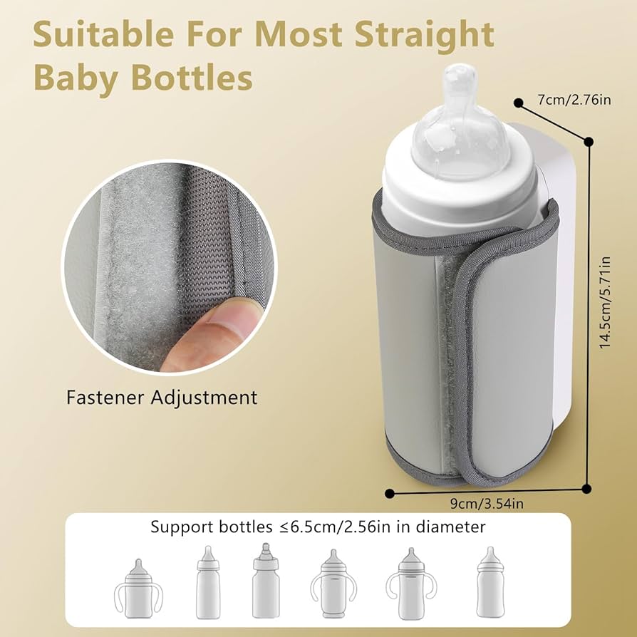 Portable Feeder Warmer, Rechargeable Bottle Warmer For Travel, Portable Milk Warmer With Super Fast Charging, Feeder Warmer