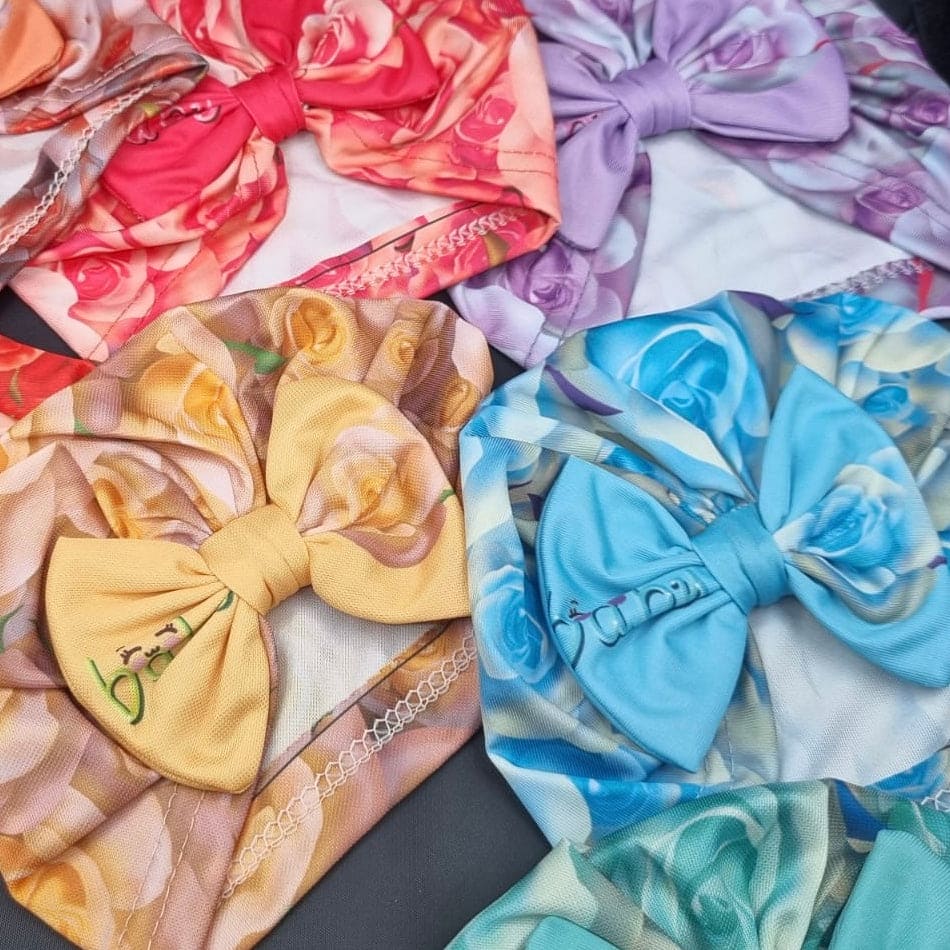 Printed Bow Beanie, Women's Slouchy Hat, Knotted Bow Hat For Women, Fashion Plush Beanie