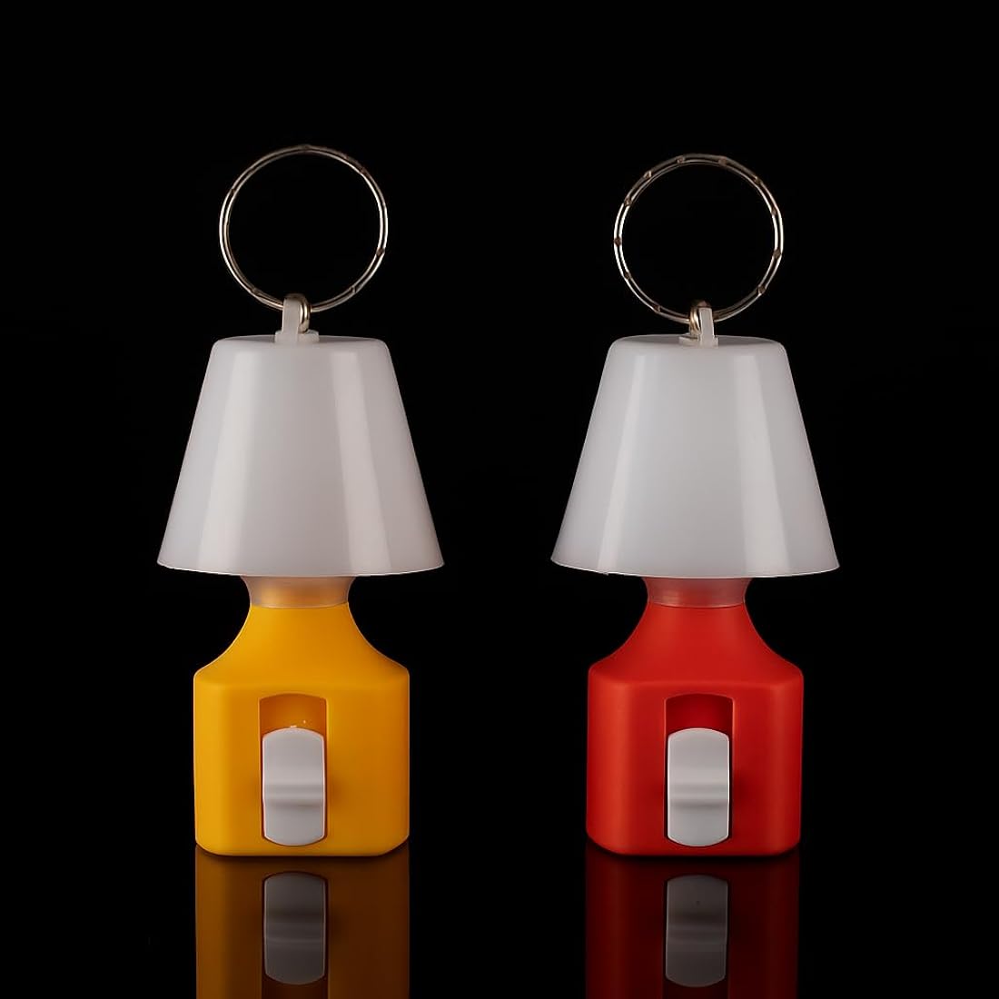 Set Of 3 Mini LED Lamp Keychain, Mini Table Lamp Keychain, Cute Lamp Shaped Keychain Light, Colourful Mini Lamp Keychain, Pocket Size LED Lamp