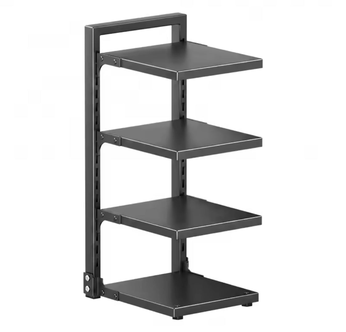 Adjustable Floor Standing Kitchen Pot Storage Rack,  Space Saving  Storage Rack, Multi Layer Kitchen Cabinet Storage Rack, Multifunctional Under Sink Organizer