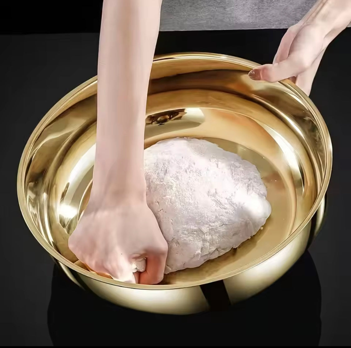 Multi Purpose Mixing Bowl with Transparent Lid, Rustproof Stainless Flour Mixing Bowl, Food Preparation Kitchen Bowl