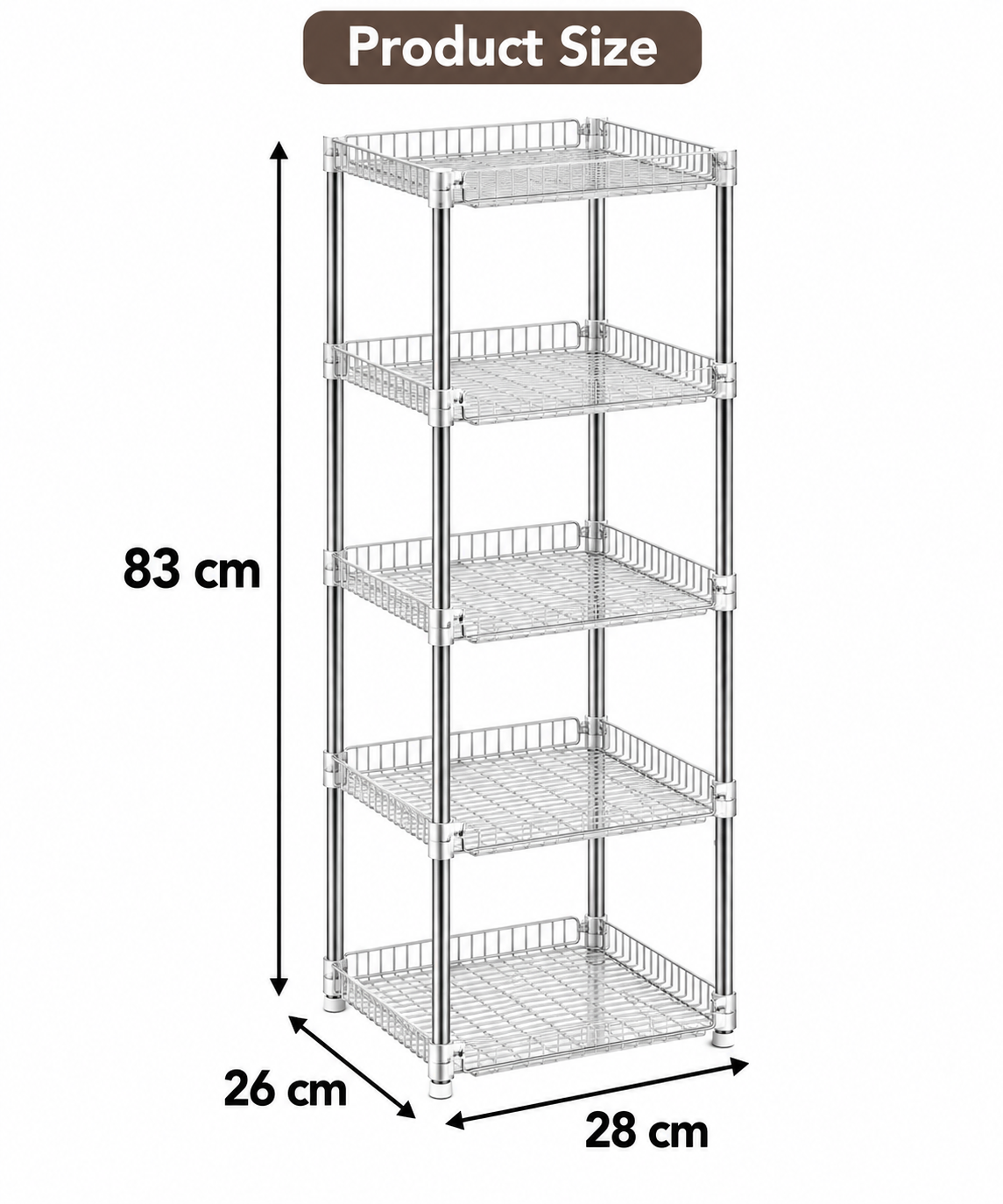 5 Tiers Vertical Transparent Shoe Rack Organisers, Space Saving Standing Vertical Shoes Racks, Corner Slim Shoes Shelf Cabinet