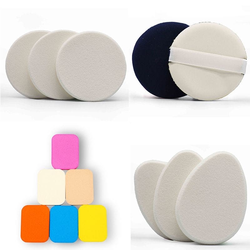 Set of 35 Beauty Tool Lucky Puff, Soft Makeup Sponge Puff Set With Bath Net And Eyelashes Curler, Women Makeup Beauty Tool