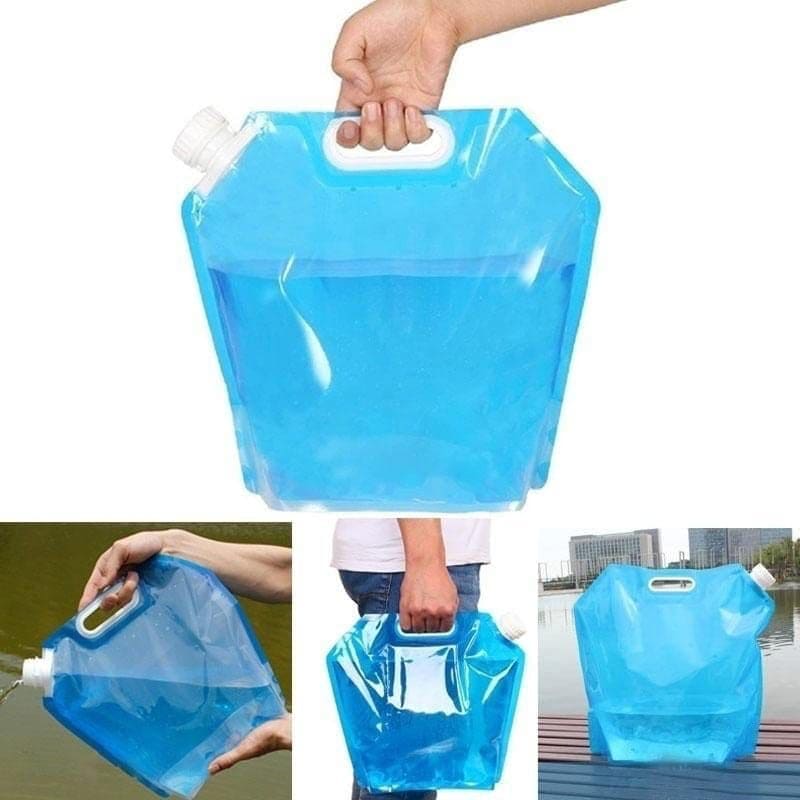 10L Water Pouch, Foldable Water Tank, Portable Outdoor Water Bag, Collapsible Water Bucket, Plastic Water Carrier, Camping Folding Canister, Car Water Container, Multipurpose Liquid Storage Container