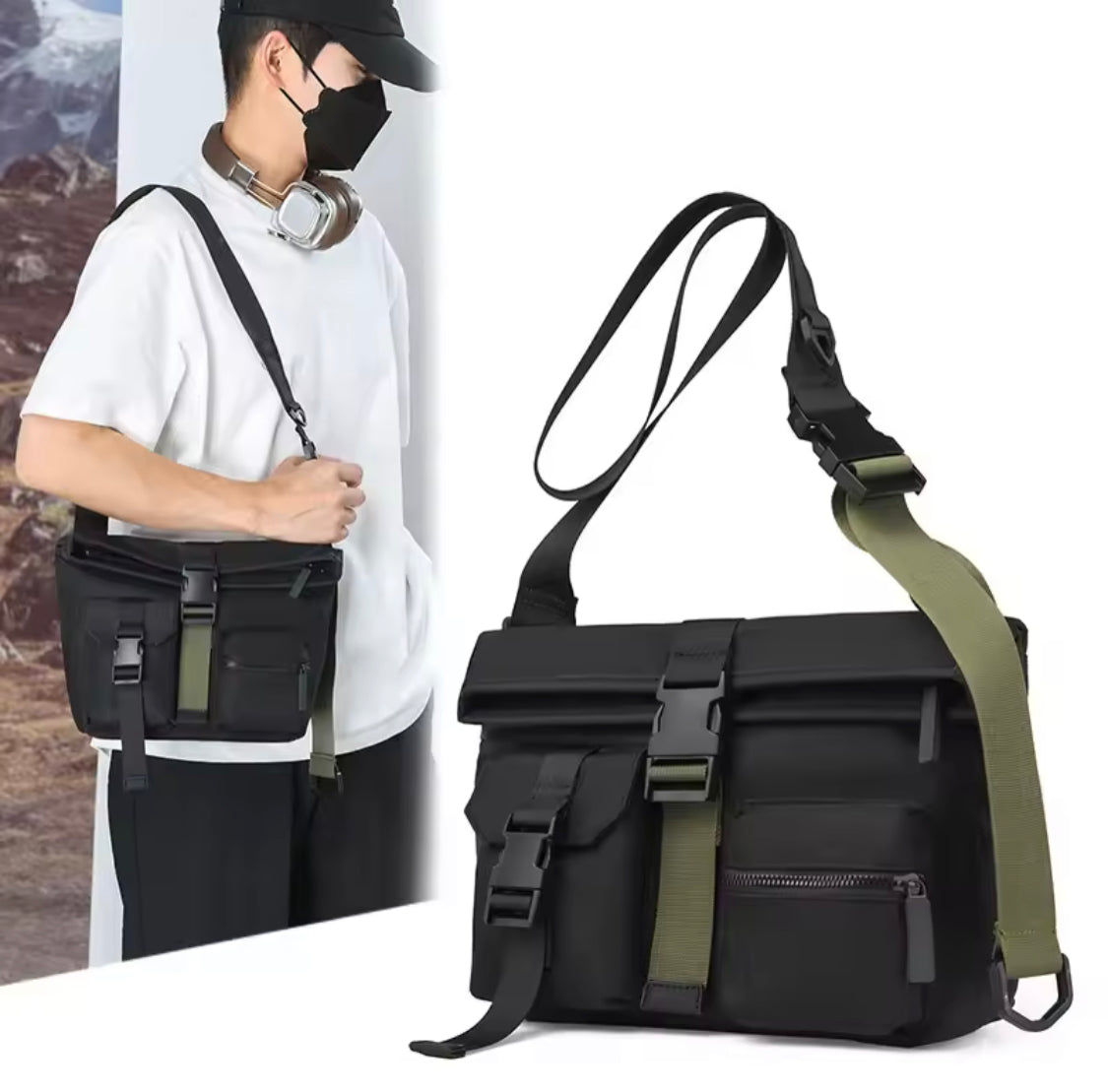 Outdoor Travel Shoulder Bag For Men, Crossbody Bag, Camping Bag, Gym Messenger Bag, Multifunctional Shoulder Bag