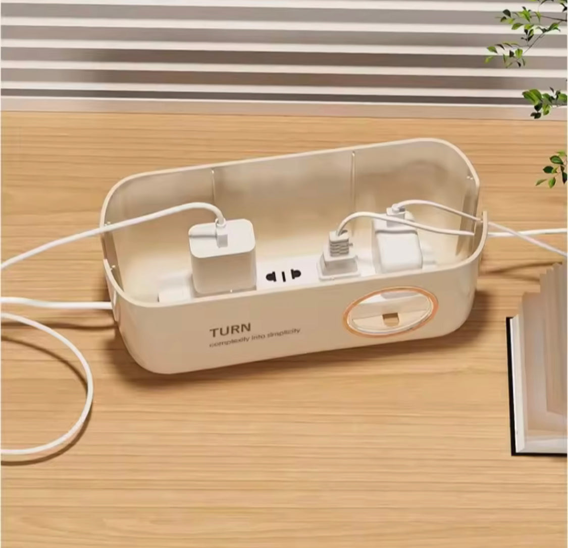 Data Cable Storage Box, Plug Board Storage Box, Cable Wire Organizer Case, Desktop Socket Charging Cable Box