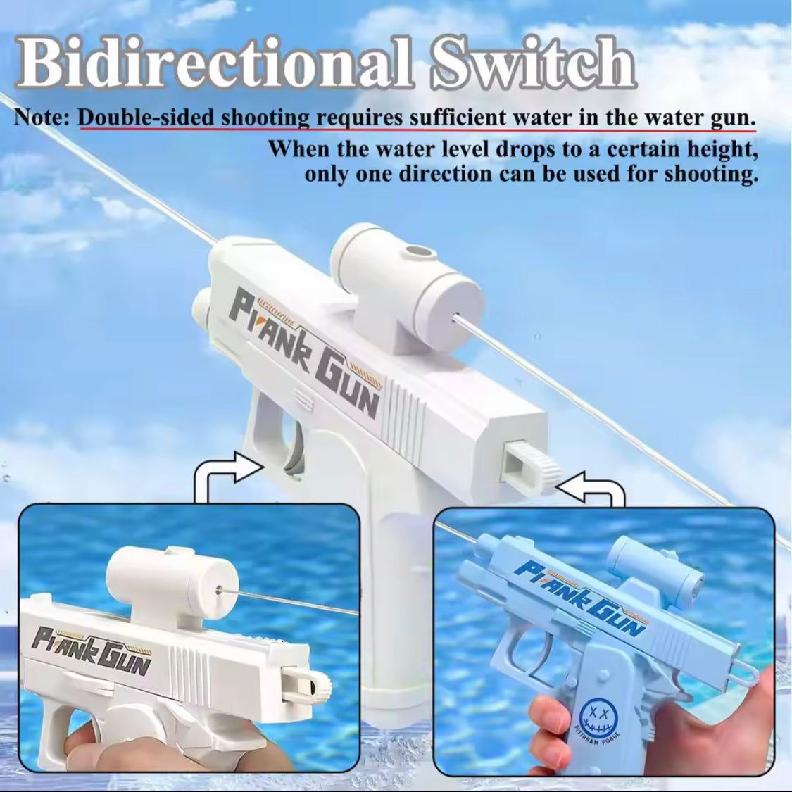 Two Way Water Gun, Creative Prank Water Gun, Reverse Spray Water Gun, Outdoor Summer Water Spray Gun
