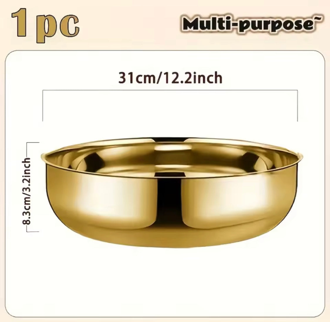 Multi Purpose Mixing Bowl with Transparent Lid, Rustproof Stainless Flour Mixing Bowl, Food Preparation Kitchen Bowl