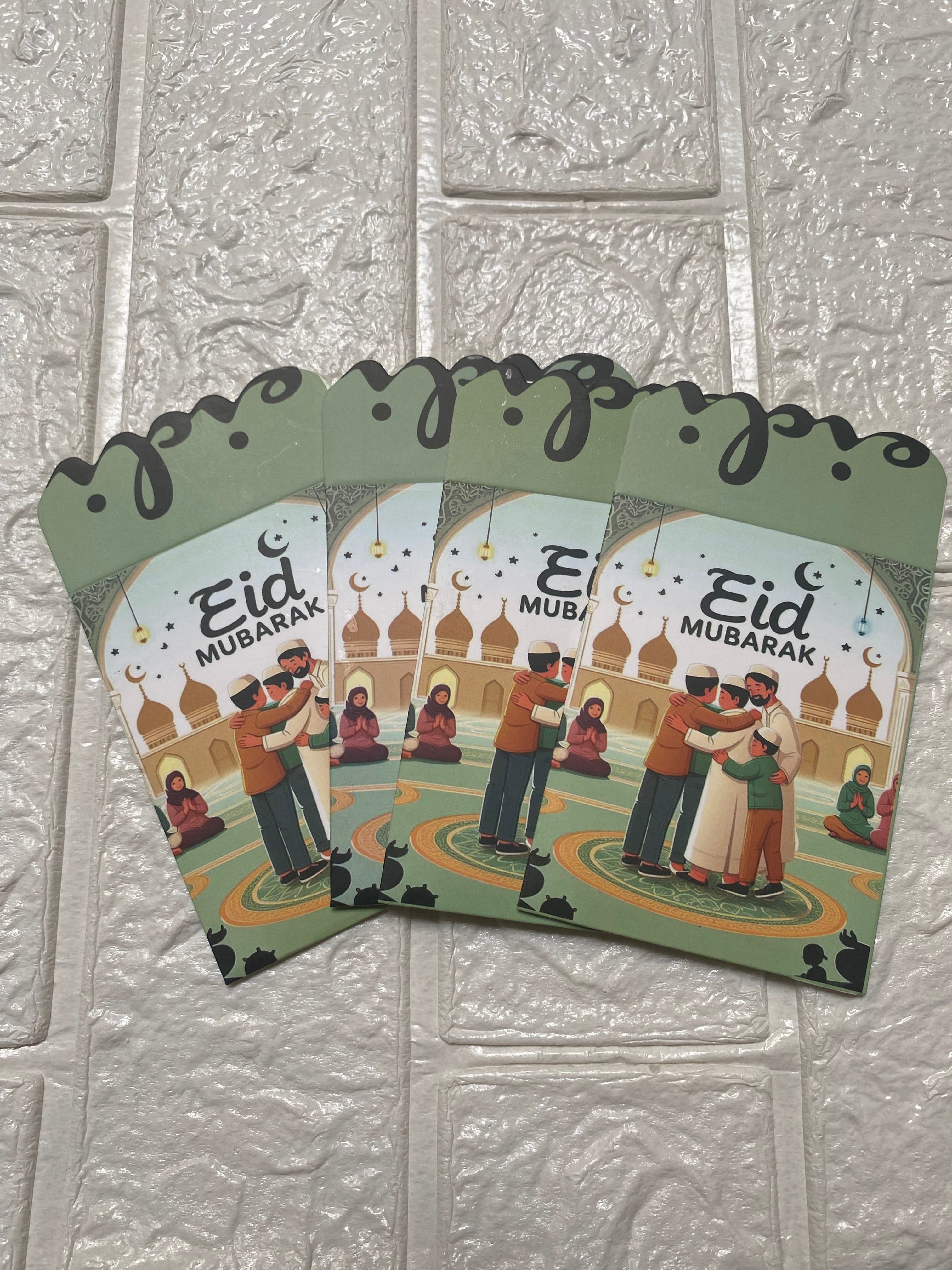 Set Of 10 Eid Mubarak Design Eidi Envelope, Money Envelope For Kids, Eid Holiday Money Envelopes