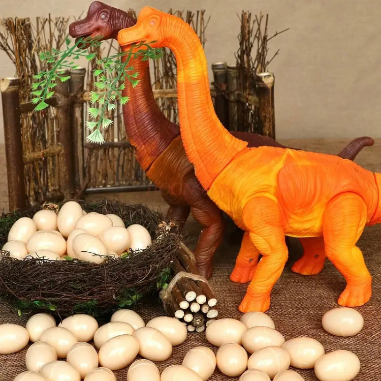 Plastic Simulated Dinosaur Models Toy, Electric Walk Dinosaur Animal Model,, Battery Operated Lay Egg Dino with Light Sound