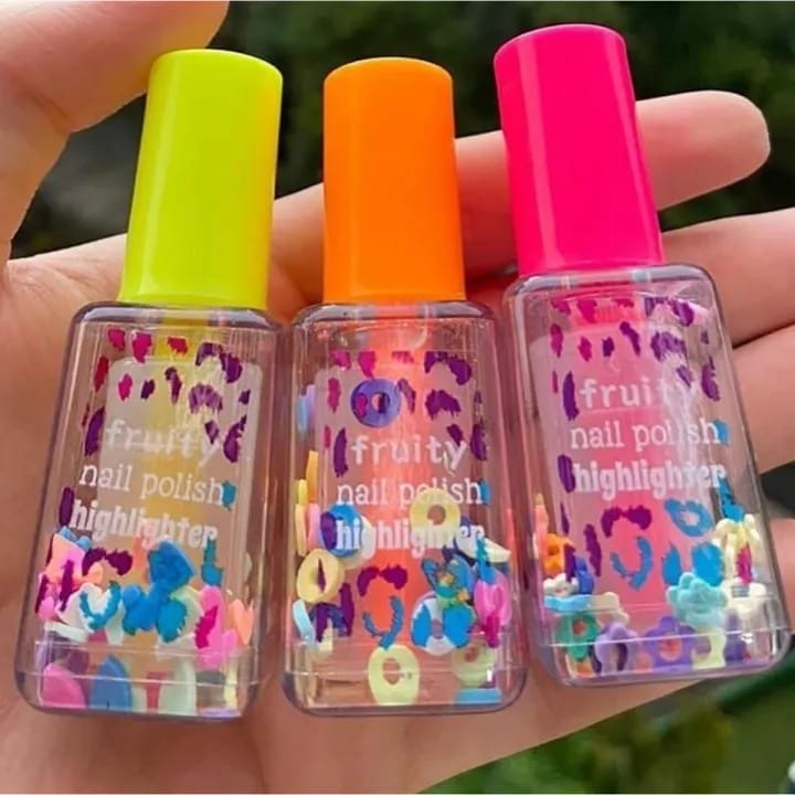 Nail polish shape Highlighters, Mini Creative Highlighter Pen, Mini Paint Marker Pen