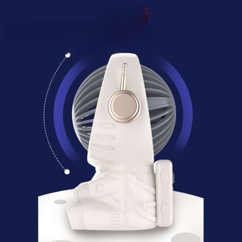 Astronaut Mini USB Charging Fan, Rechargeable Handheld Fan, Spaceman Small Desktop Fan