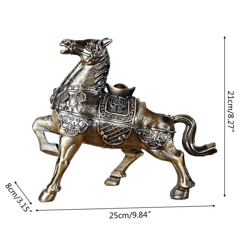 Horse Shape Ashtray, Vintage Style Cigarette Ashtray, Home Decoration Crafts. Fortune Horse Ash Holder With Lid