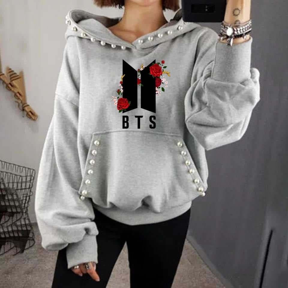 Women Casual Pearls Hoodie