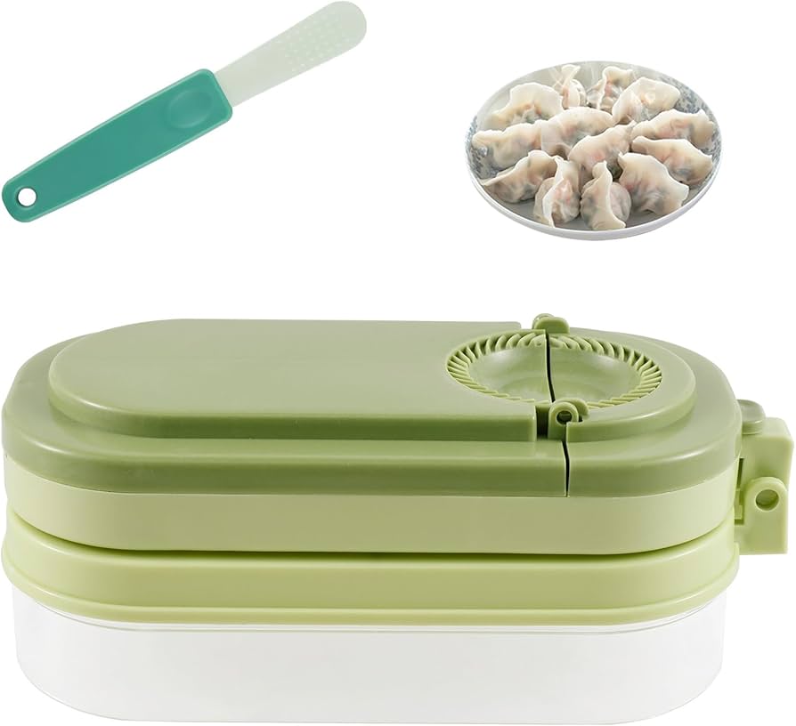 Multifunctional Dumpling Maker, Manual Dough Press Mold, Plastic Dumpling Storage Box