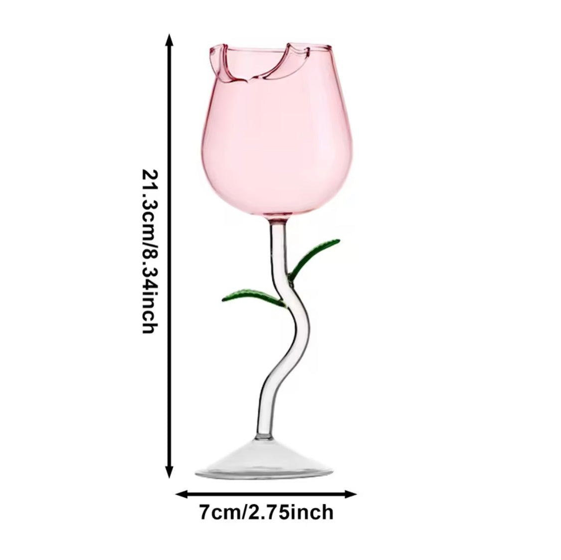 Rose Shaped Beverage Glass, Rose Flower Shape Juice Cup, Creative Beverage Transparent Glass