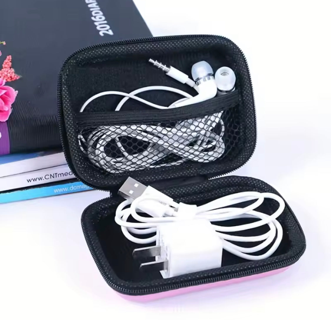 Portable Electronics Travel Organizer Case, Smart Gadget Vault, Pocket Tech Organizer, ZipTech Storage Case, Travel Tech Companion, Gadget Guard Mini Case