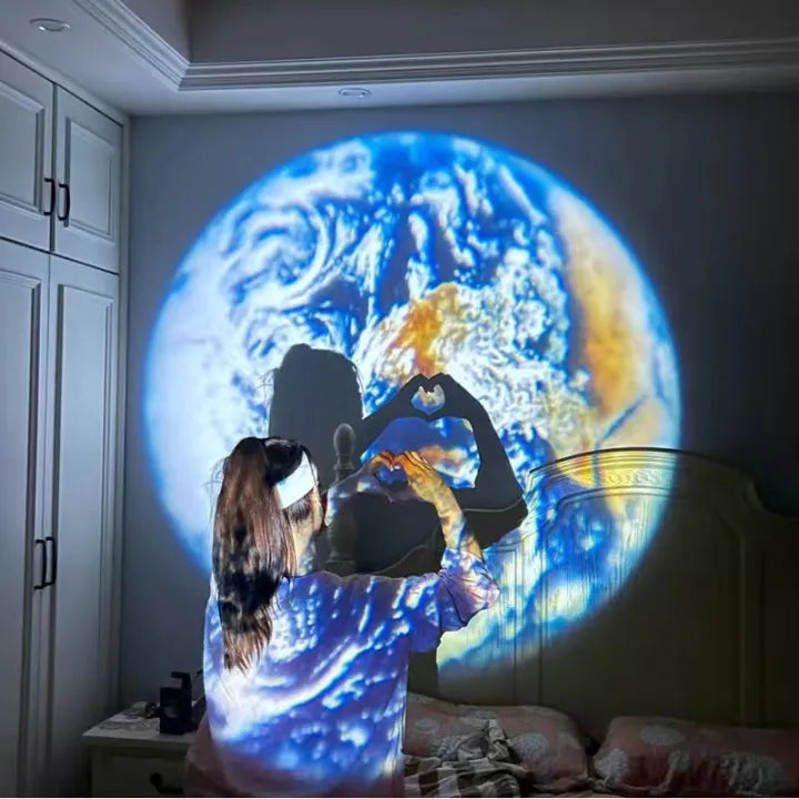 USB Projector Solar System Lamp, Wall Ceiling Decor Projector, Led Night Light for Kids, Wall Decor Planet Projector