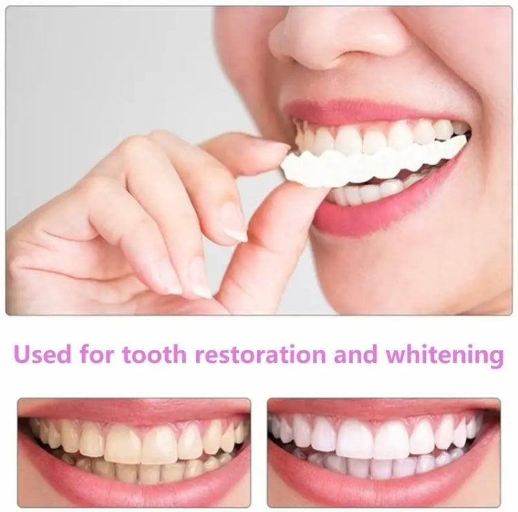 Veneers Fit Teeth Whitening, Fake Tooth Whitening Cover, Silicone Smile Perfect Teeth Upper