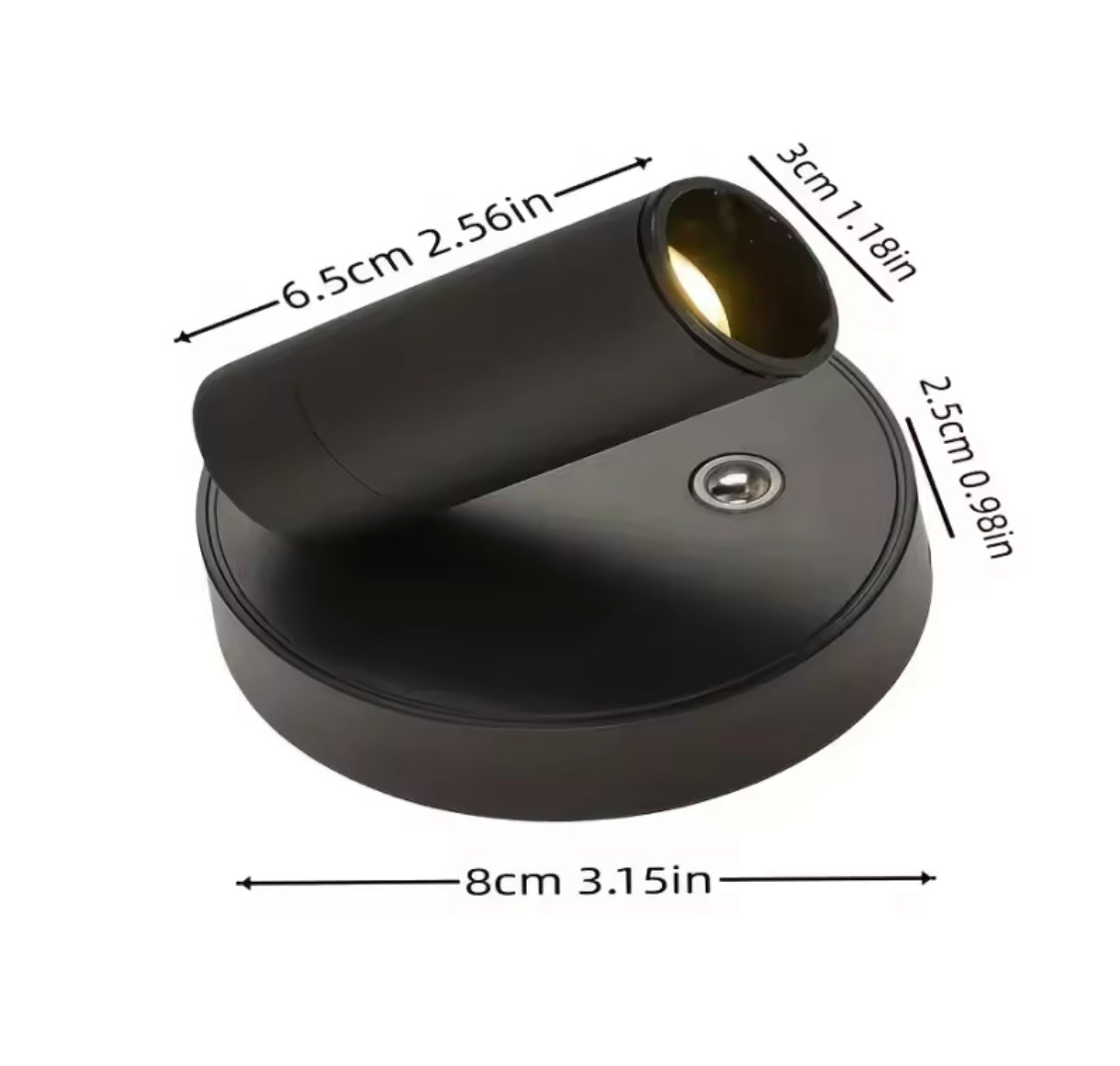 Adjustable LED Wall Sconce Light,Minimalist Cylinder Wall Light, Modern Round Base Wall Lamp